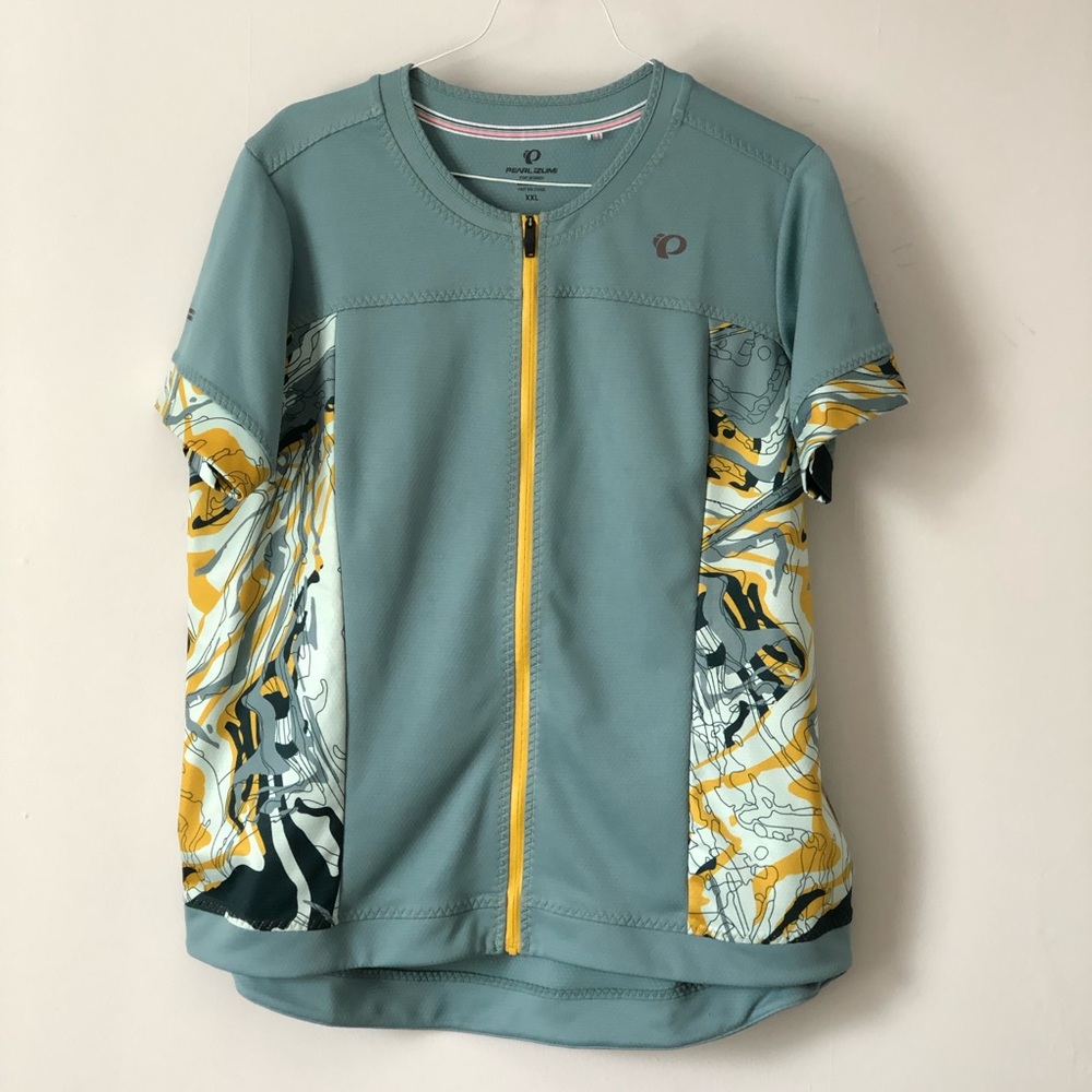 EUC Pearl Izumi Womens Elite Escape Cycling Jersey Arctic Phyllite XXL
